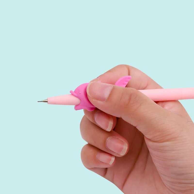 5/10/20PCS Cute Fish Shaped Pencil Grips Kids Ergonomic Writing Aid Handwriting Correction Tool Soft Silicone Pen Holders