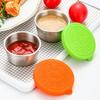 1 Set 40ml Tazza di salsa con coperchio in silicone Buona tenuta Contenitore per condimenti per insalata portatile da picnic all'aperto a tenuta stagna Uso quotidiano