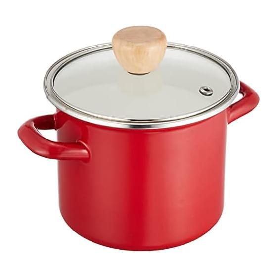 Pearl Metal Cookpot Enamel Deep 12cm Red Crasso HB-5068