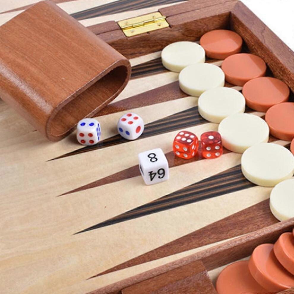 Holz-Backgammon-Set mit faltbarem Design