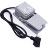 Twidec/Heavy Duty Foot Switch SPDT NO NC AC 380V 15A Electric Pedal Momentary Foot Pedal Switch with 5-ft Cable with Piggyback Plug (3-Pronged)