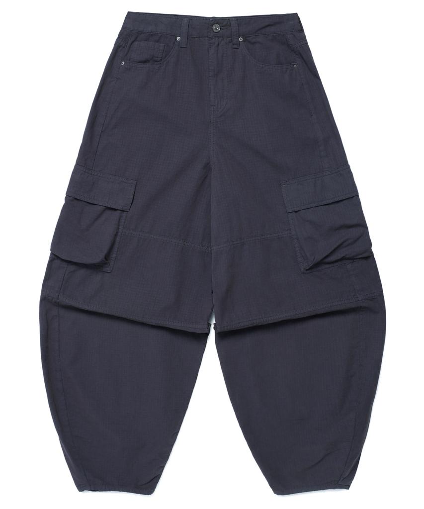 Iseuteuseobiseusyab Ballon Dyed Cargo Pants - Charcoal