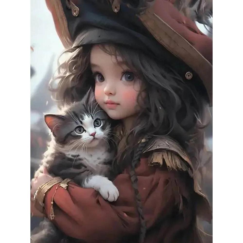 DIY Full Round Diamond Painting Cross Stitch 3D Baby Animal Home Decorative Art Moon Diamond Painting 5d Diamond Art Painting