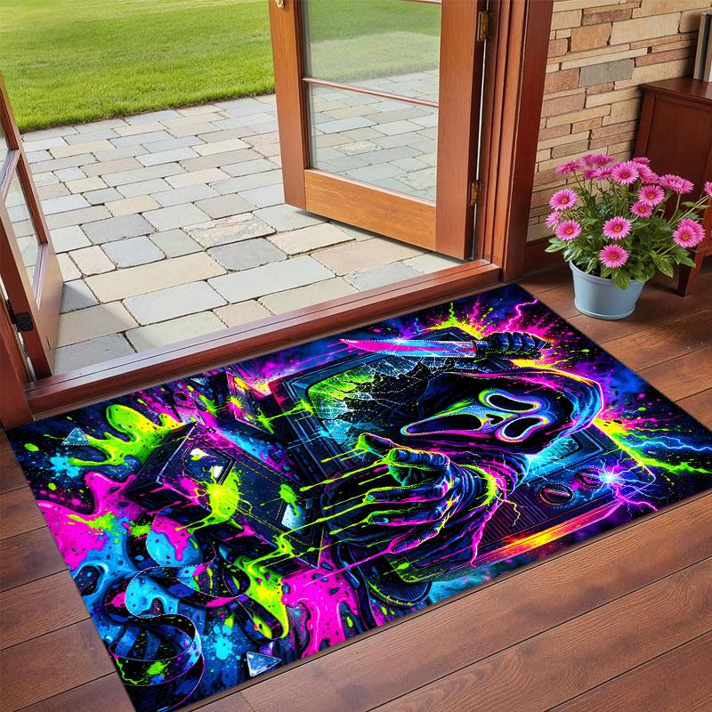Crystal Velvet Rug Soft Non Slip Indoor Floor Mat Home DecorScream Ghostface