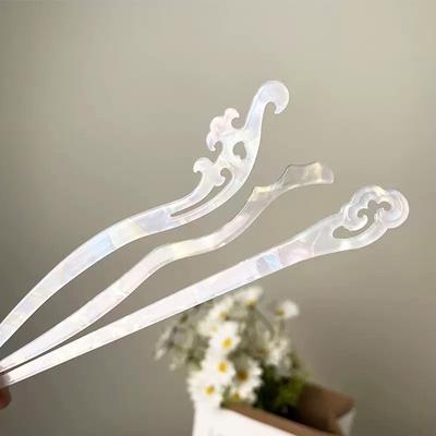 Fashion Acetate Chopsticks Hair Sticks For Women Girls Shell Hair Clip Hair Pins Hairpins Hair Bun Maker Wedding Hair Accessorie