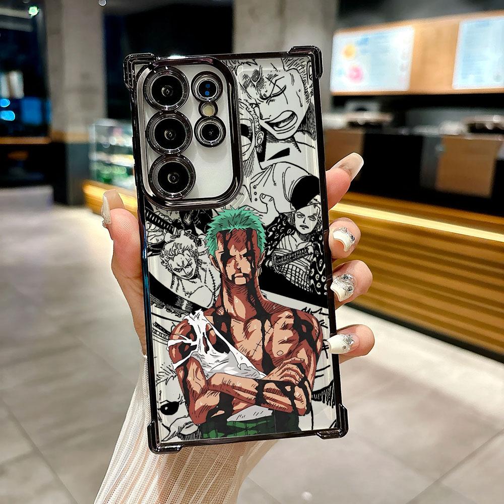 Ones P-Piece Zoro Anime Coque For Galaxy S26Ultra Phone Case For Samsung S26 S25 S24 S23 S21 Ultra S20 FE S25 Plus 5G Soft Cover