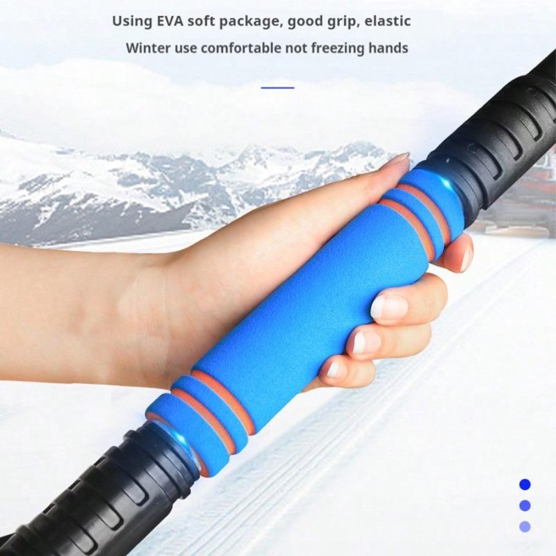 3-In-1 Car Snow Scraper with Broom, 360° Rotating Ice Broom, Detachable Snow Shovel, Extendable Snow Brush, Foam Handle, for Car, Truck