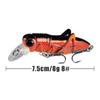 7,5 cm/8 g Græshoppe Fiskebait Flydende Minnow Wobler Fiskefluer Kunstig Hård Bait