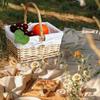 Weidenpicknickkorb mit Griff und waschbarem Futter für Camping, Gemüse pflücken, Muttertag, Thanksgiving-Ausflüge