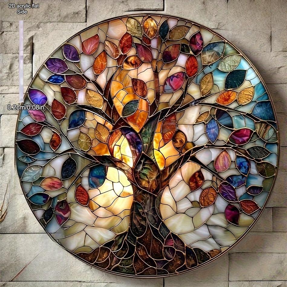 2D Flat Acrylic Tree Decoration, No Need for Batteries/electricity, Unique Indoor/outdoor Decoration, Multi-purpose Traditional Style, W