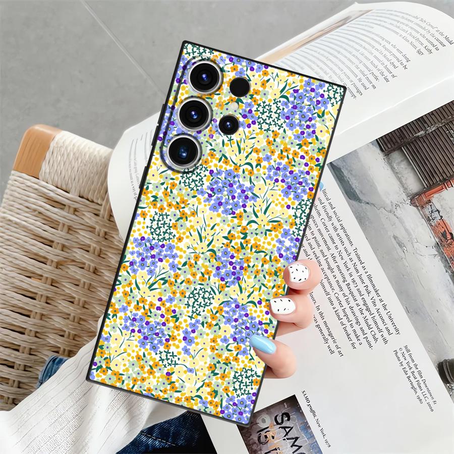 

Чехол-бампер Funda для Samsung Galaxy S26 Ultra S25 Plus S20 Ultra S24 Note 20 8 9 10 S23 S10 S9 S21 FE Свежие цветы Galaxy S22 5G