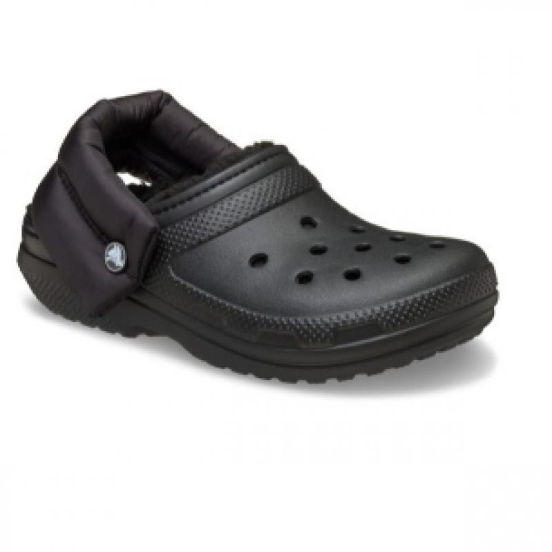 Crocs Classic Puff Strap Lined Clog Black 211979 001