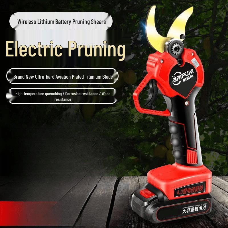 BAIPUXI Electric Brushless Pruning Shears CN plug (adapter included) 5-ячеечный