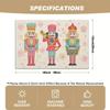 4/6pcs, Christmas Nutcracker Placemats, Colorful Nutcracker Soldiers, Pink And Golden Snowflake Linen Table Mats, Suitable for Holiday Kitchen Table D