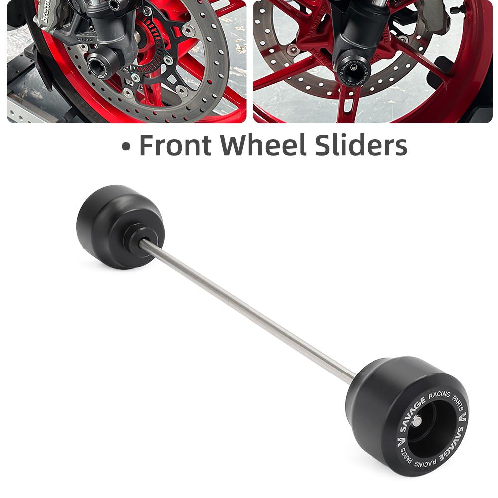 

450SR Wheel Fork Slider For CFMOTO 450SR 450 SR 450NK 450SS Accessories Front Rear Wheel Axle Fork Crash Slider Wheel Protection Front Wheel Slider