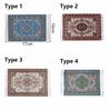 Floral Pattern Mat Mini House Decor Turkish Style  Accessories Floor Coverings Dollhouse Carpet Miniature Weaving Rug