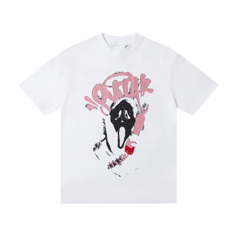 Hip-Hop Printed Short-Sleeved T-Shirt Men S And Women S Couples Trendy Half-Sleeved T-Shirt S