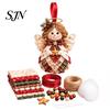 Handcrafted Holiday Display Items DIY Patchwork Ornament Kit for Christmas Decoration, Decorative Fabric Traditional Winter Charm Ornaments Craft Set