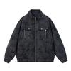 Mens PU Leather Harrington Jacket Pilot Style Workwear Outerwear Clean Fit Baseball Coat
