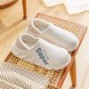 Waterproof cotton slippers women's winter new indoor home warmth velvet confinement cotton shoes men wear outside winter