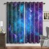 3D Purple Blue Galaxy Space Universe Stars Starry Window Curtains For Living Room Kids Bedroom Bathroom Kicthen Door Home Decor2