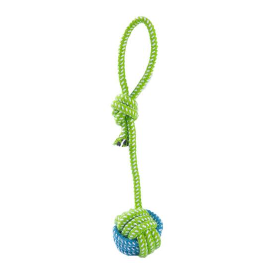 Rope Knot Dog Toy Knot Ball Chew Toy Interactive Tug-of-War Toy Soft Bite-Resistant Fetch Toy for Small To Large Dogs Teeth Cleaning Anxiety Relief