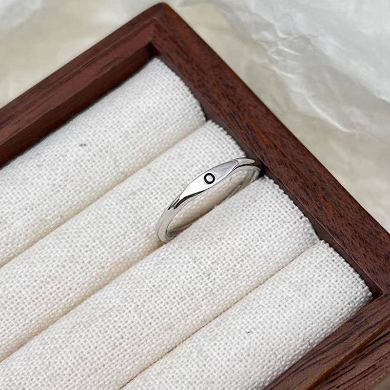 Aesthetic Wedding Tiny Initial Letter Rings Jewelry Gift Women Fashion Letter Finger Gift Stainless Steel Ring