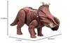 Mattel Jurassic World Roaring Pachyrhinosaurus Action Figure, Kids' Dinosaur Toy, Length: Approx. 11.2 Inches, Ages 4 and Up, Brown, HTK72