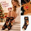 Women's Christmas Mid-Calf Socks with Christmas Tree Pattern, Festive Holiday Socks for Women, Novelty Winter Sock for Daily Wear and Gift Exchange