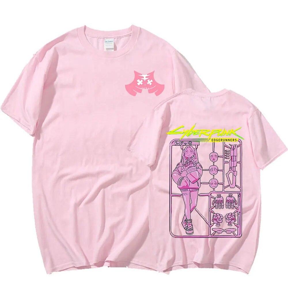 

Японське аніме Cyberpunk Edgerunners Rebecca Футболка Unisexga Graphic з короткими рукавами Велика футболка Вінтажні футболки Вуличний одяг XL