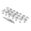 20PCS Crystal Cabinet Knobs Aluminum Alloy Transparent Round Drawer Pull Handles Knobs for Kitchen Cupboard Closet