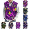 Men's V-neck Sleeveless Top Casual Sports Carnival Print Vest