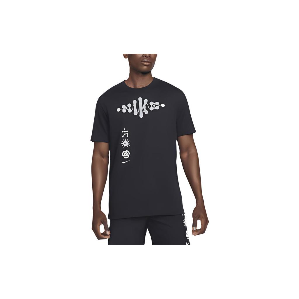 Nike T Shirts Men's Black Crew Neck Moderate Straight Fit DM5436-010