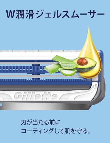 Gillette [Genuine Product] Gillette Razor Replacement Blades 10 Pieces Razor Men's Sensitive Skin Skin Guard [Amazon.co.jp Exclusive]