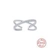 Sterling Silver Sweet Double Layer Star Moon Opening Ring For Women Finger Ring Engagement Wedding Jewelry Wholesale