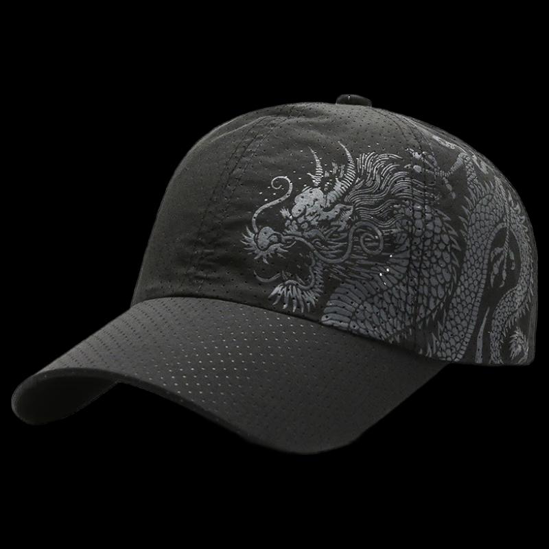 ZHENYUEQI Unisex Chinese Dragon Print Quick-Dry Baseball Cap Adjustable
