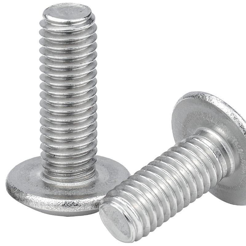 Șurub mașină cu cap plat mare din oțel inoxidabil 201, M3/M4/M5/M6, cap umbrelă/ciupercă.
