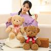 Teddy Bear Pinktied Plush Toy Stuffed Animal Doll Childrens Birthday Gift