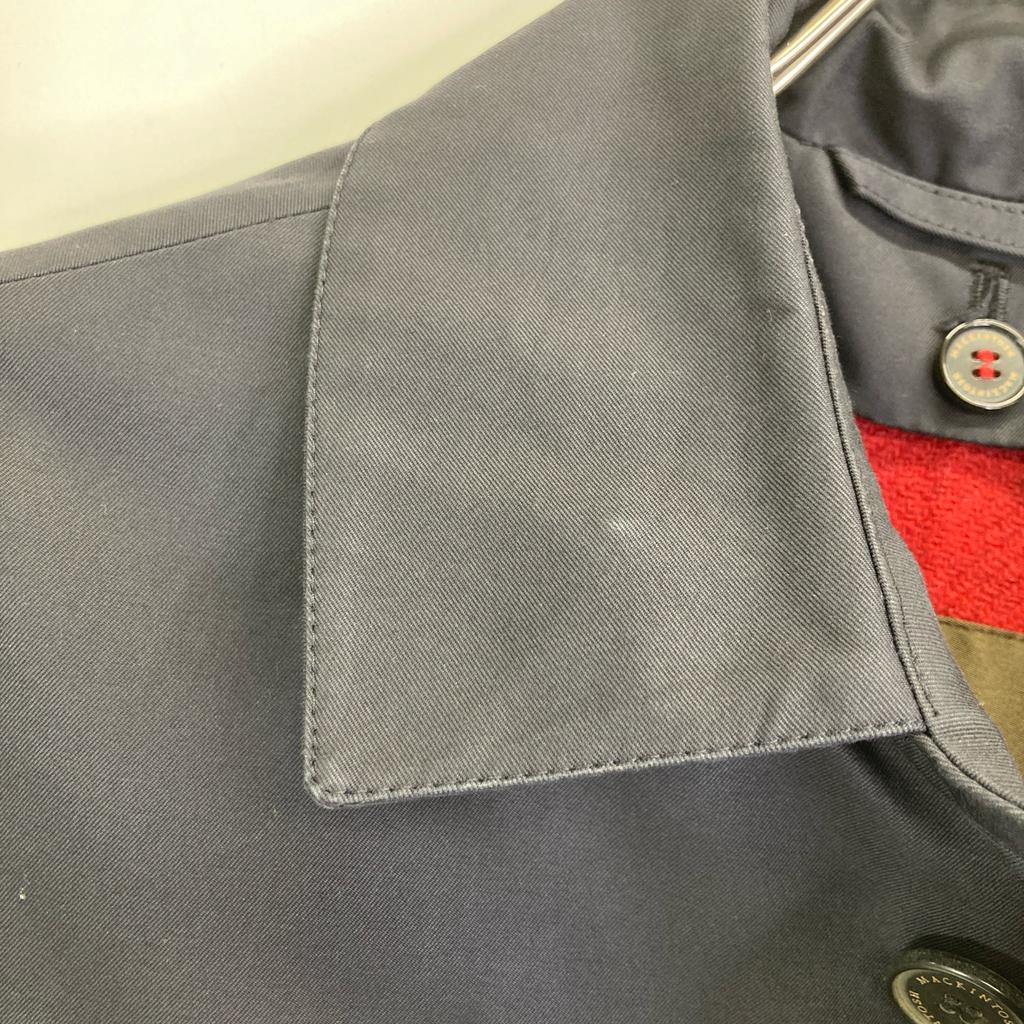 MACKINTOSH NO.YG Navy Harris Tweed Liner Trench Coat Coat 36 NavyUsed