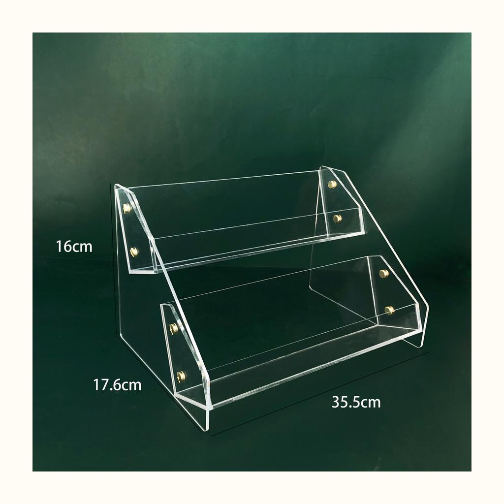 3/4/5Tier Acrylic Display Stand For Lipstick Lip Glaze Eye Shadow Tray Air Cushion, Clear Makeup Storage Rack Cosmetic Organizer