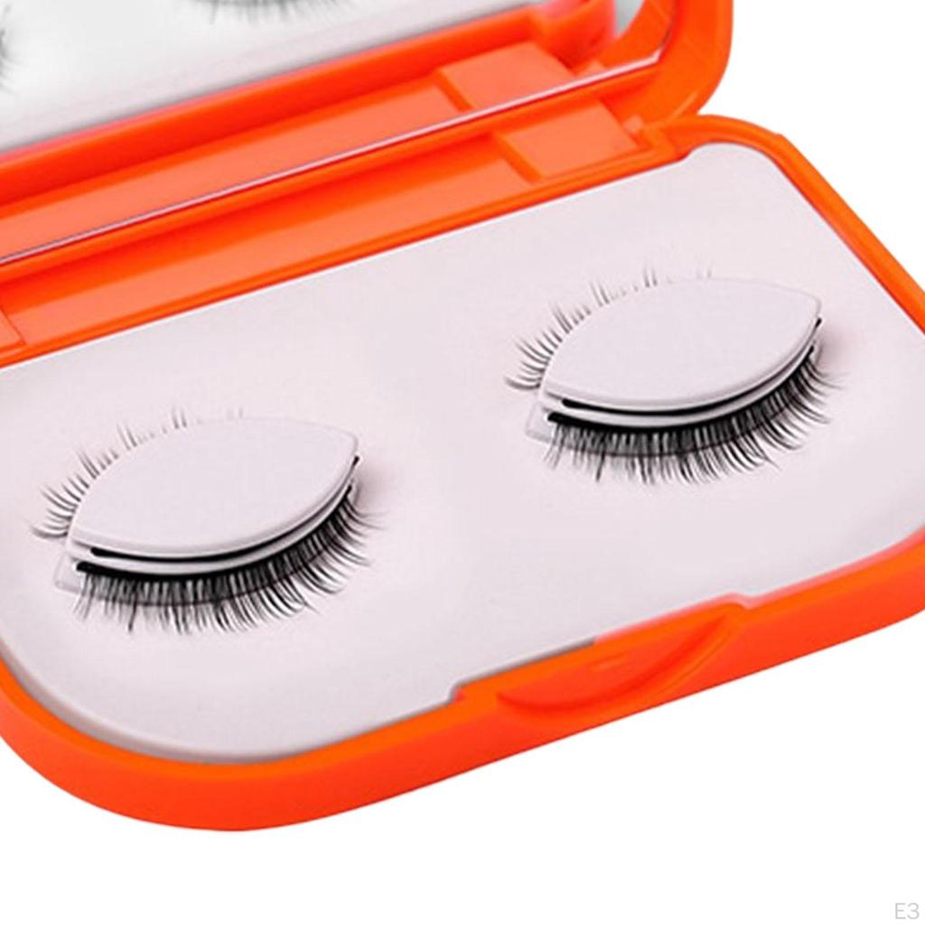Women Self Adhesive Eyelashes with Eyelash Jelly Strips No Need Glue Thick