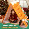 Gingerbread Christmas Tent Playhouse – Festive Kids Play Tent For Indoor Decoration, Holiday Gift, And Christmas Party Display