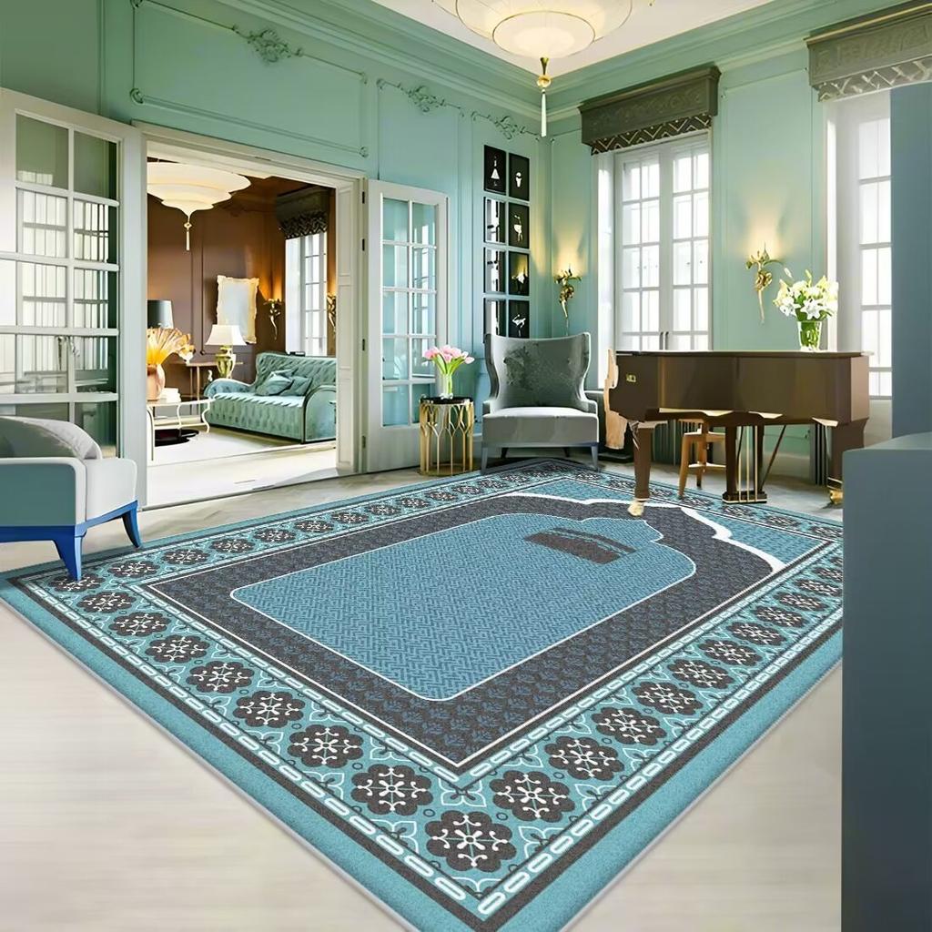 Dywan Do Salonu Odporny na Plamy Łatwy w Pielęgnacji Mata pod Stolik Kawowy Chłodniejsza Mata Antypoślizgowa Dywan