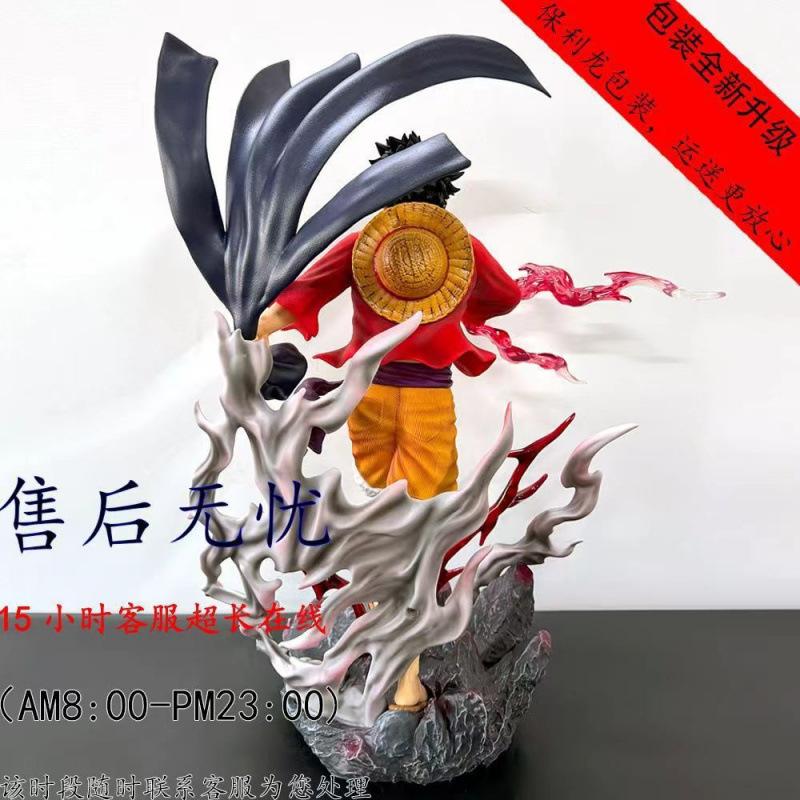 ONE PIECE Resonanz Luffy Figur 70CM gehender Luffy übergroßes Statuenmodell Ornament für Geburtstagsgeschenke