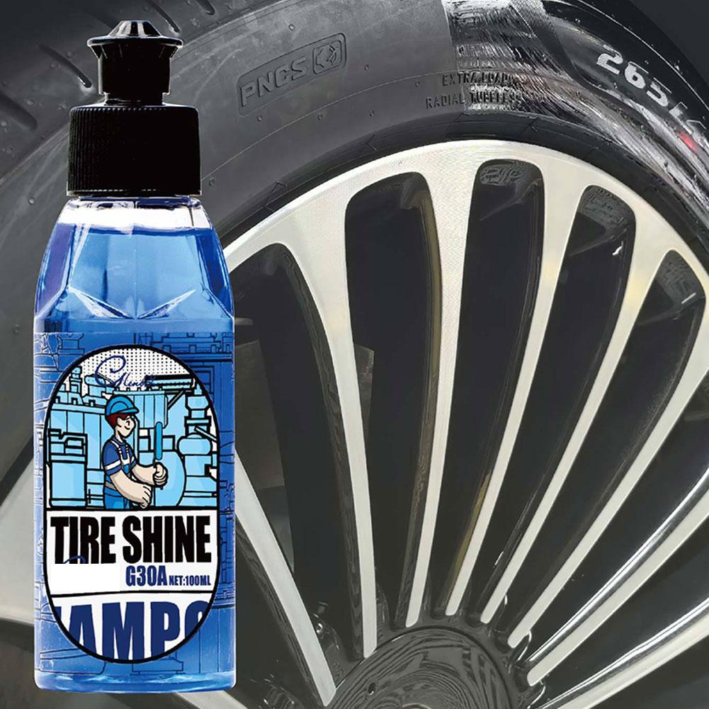 Car Tire Shine Dressing Blackening, For Tires Glazing Waxing Polishing Agent Brightening, Long-lasting Waterproof Maintenan D9G8