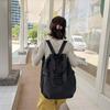 Korean Style Travel Shoulder Bag Solid Color Fitness Bag Casual Sport Nylon Backpack  Women