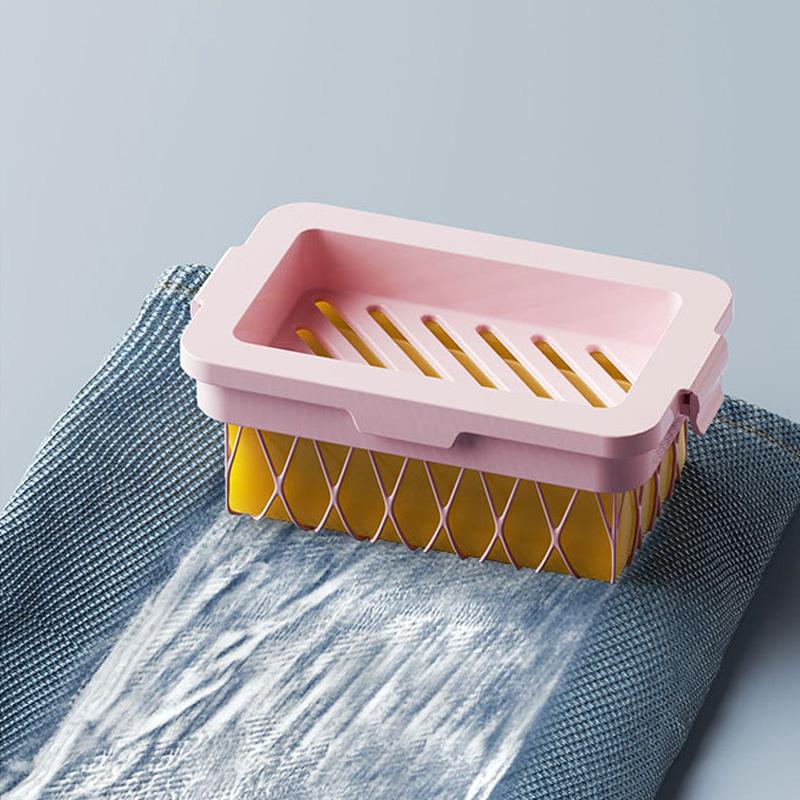 

ABS drain soap box, soap bubbler soap non-slip, kitchen and bathroom non-slip sink tray creative vegetable washing table soap di