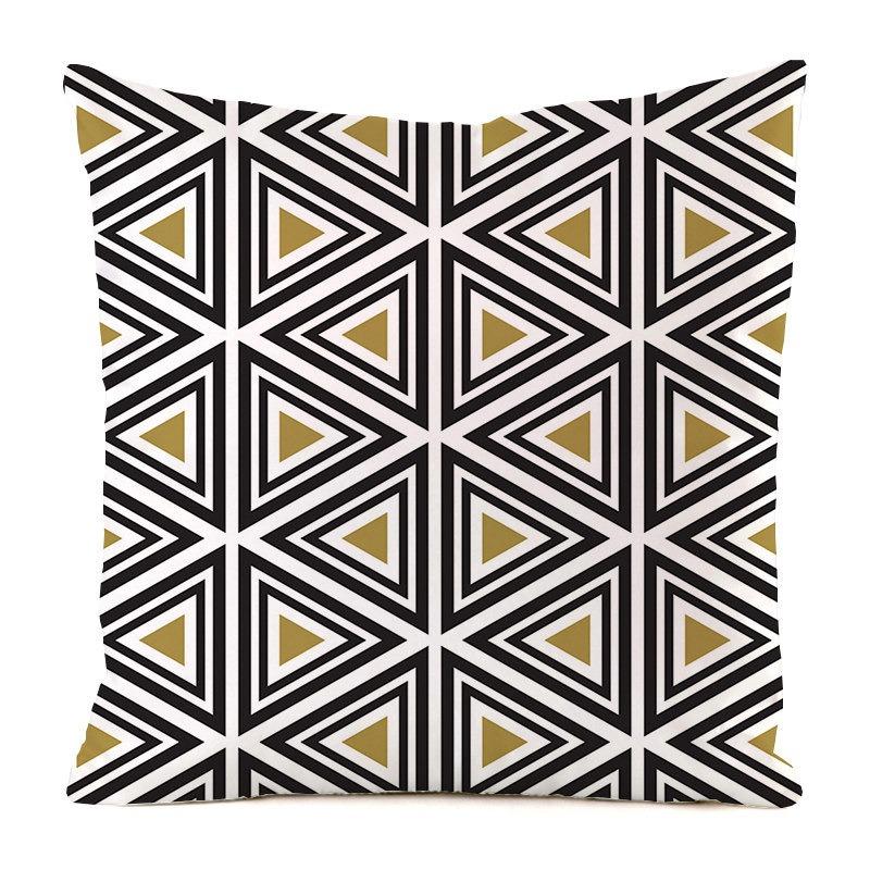 Solo federa per cuscino con motivo a righe geometriche semplici, federa per cuscino di lusso, divano da ufficio, auto, decorazione d'interni