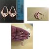 Women 585 Rose Gold Floral Pattern Drop Earrings 3cm Long