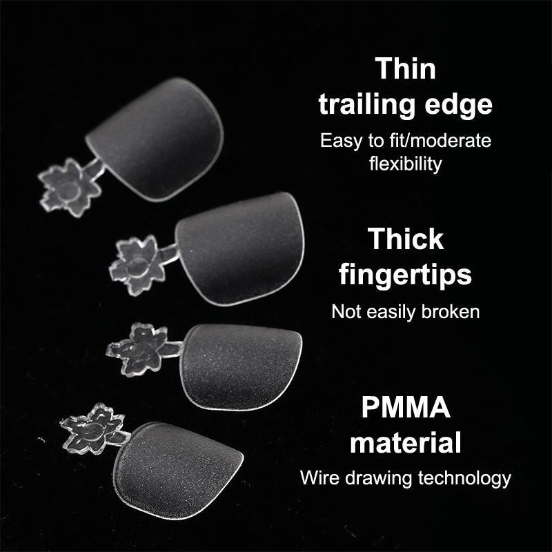 100 Pcs Kids Fake Nail Tips False Nails Press On Nails Coffin Artificial Nails Clear Fake Nail Tips For Extension Manicure Tool